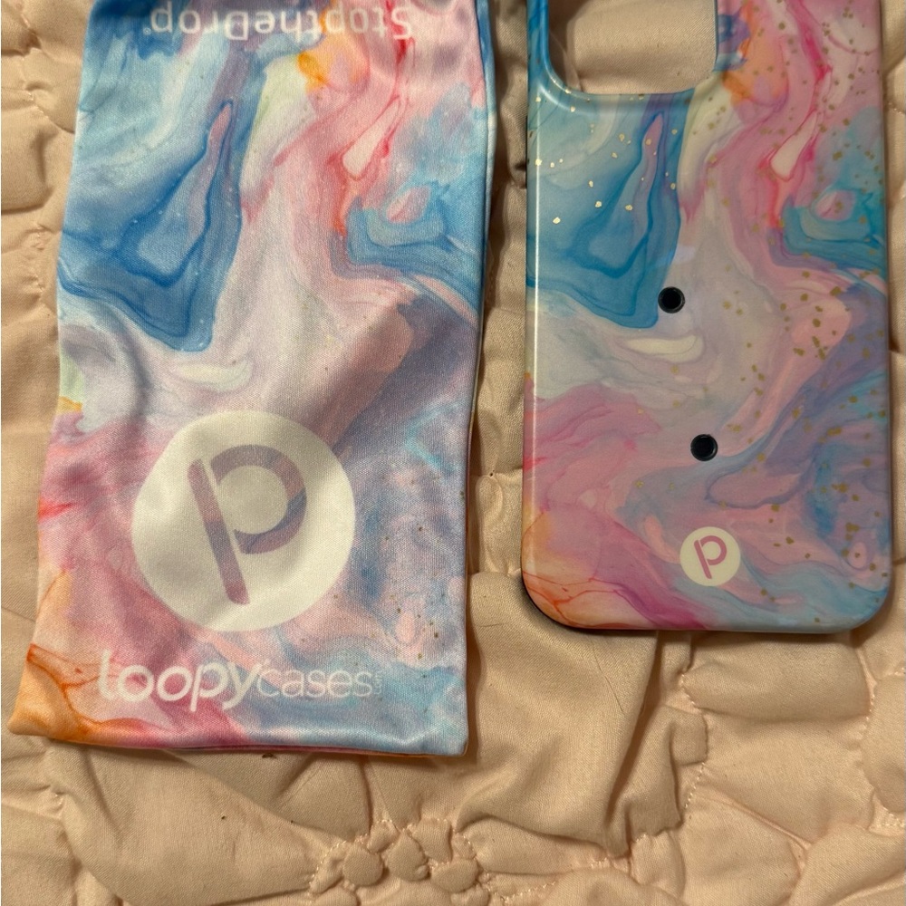 Cotton Candy Swirl Loopy Case Pink and Blue Phone Case with Stylish Design